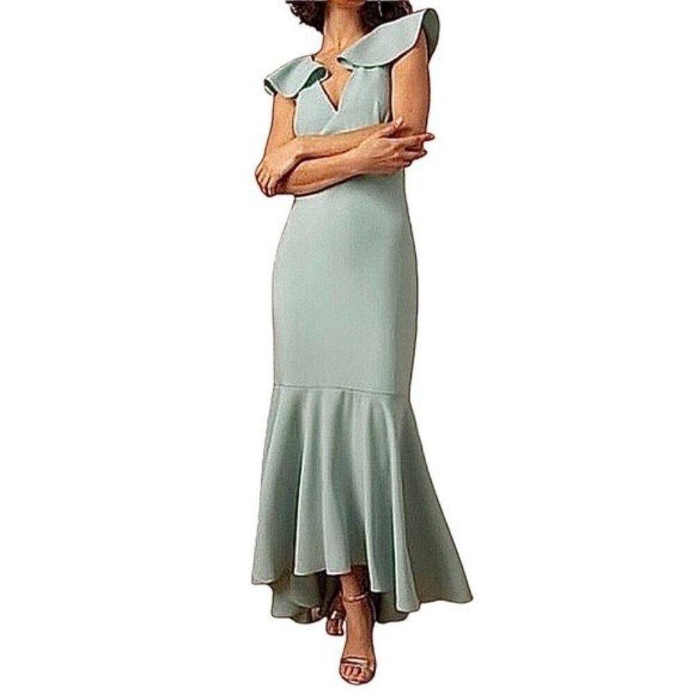 Sachin & Babi BHLDN Babi Noir Mason Ruffle Gown Size 6 NWT